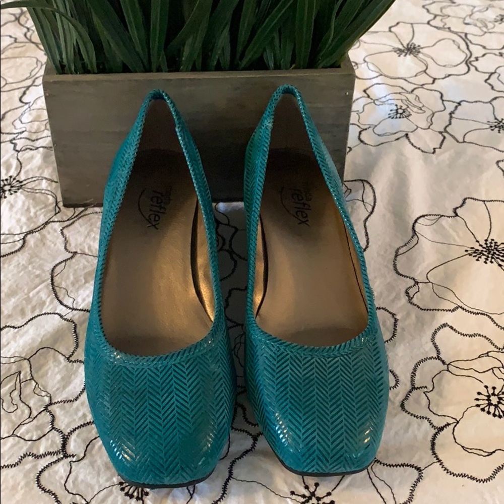 Turquoise Wedge Shoe